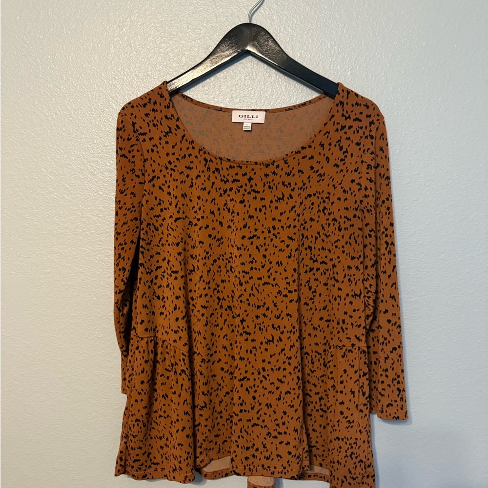 Gilli Women's Brown Patterned Blouse